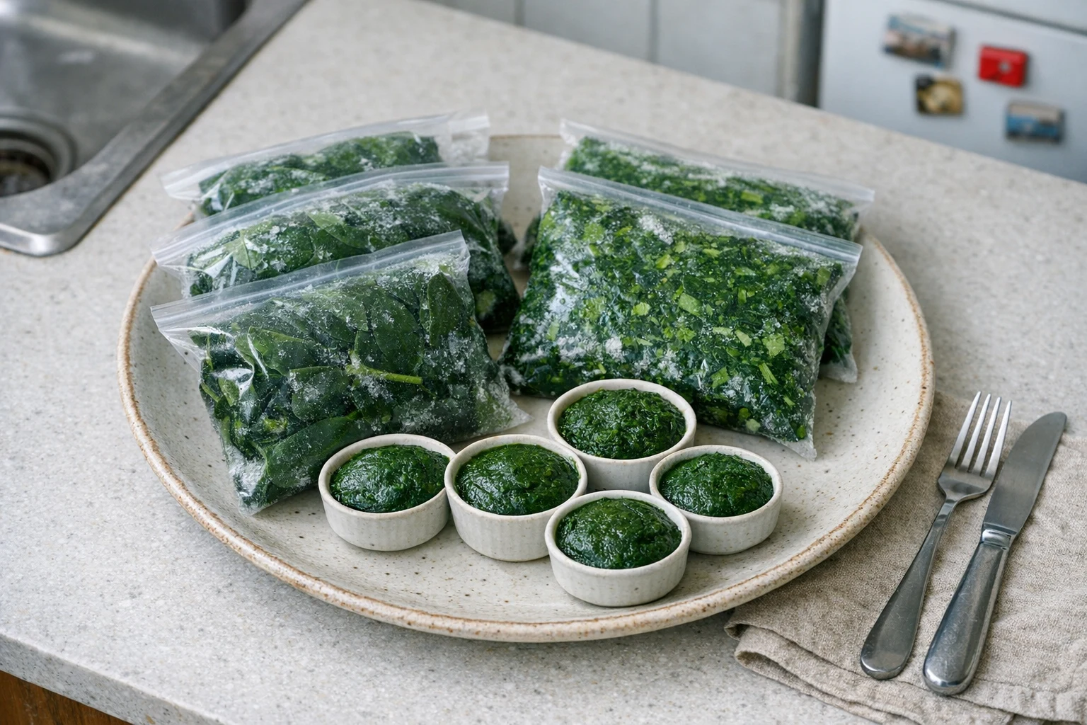 Špenát a jeho uskladnenie