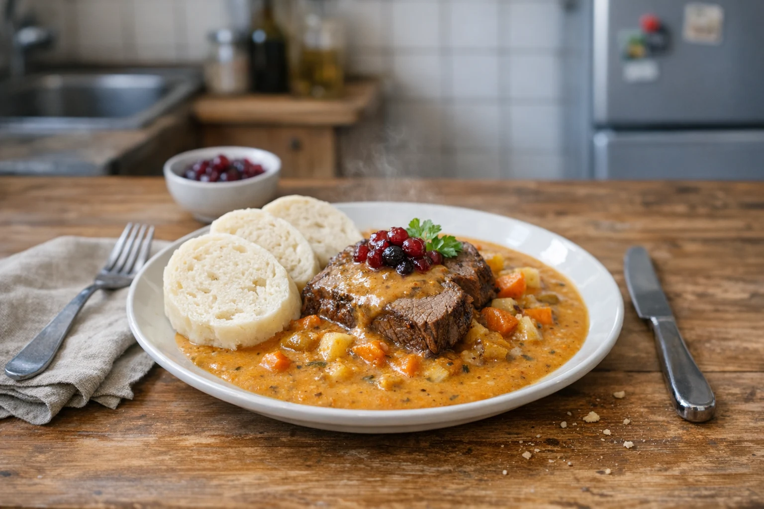 Sviečková na smotane s väčším množstvom zeleniny