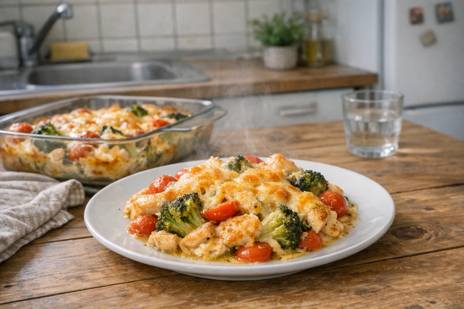 Zapekané kuracie prsia s brokolicou