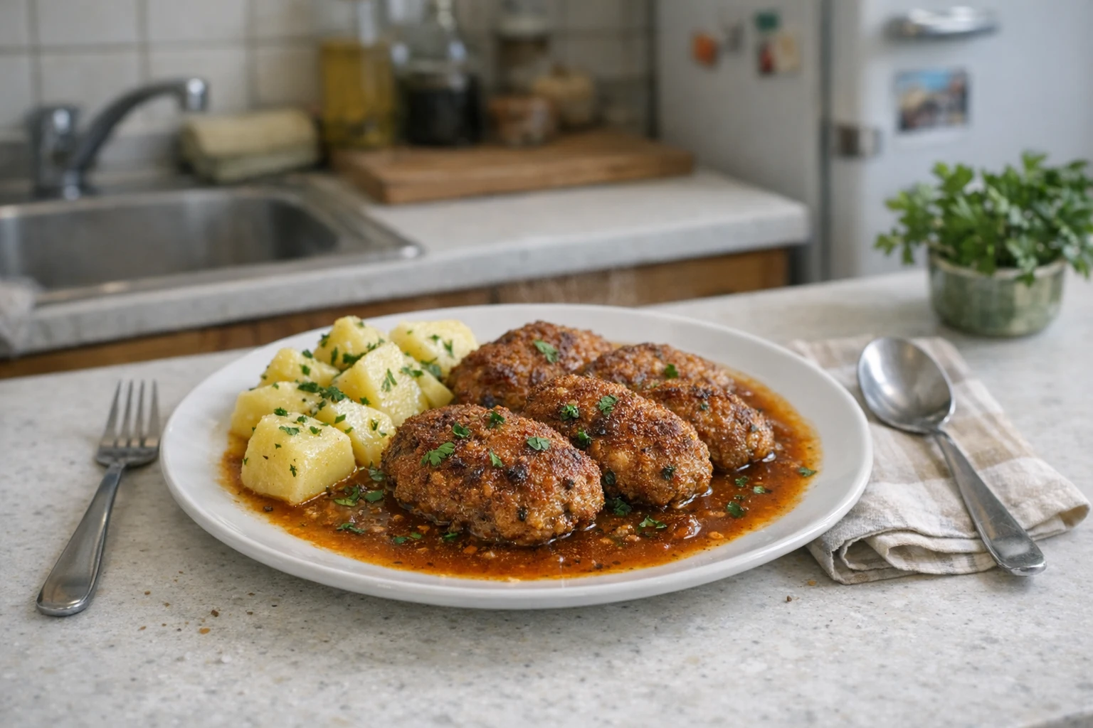 Zapekané mleté rezne so šťavou