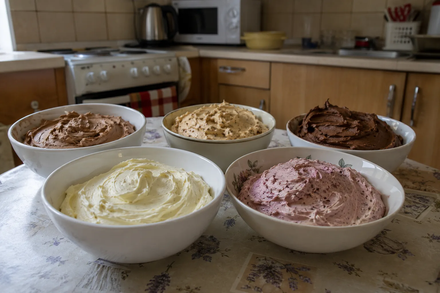 Americký maslový krém (vanilkový, čokoládový, kávový, orieškový, ovocný)