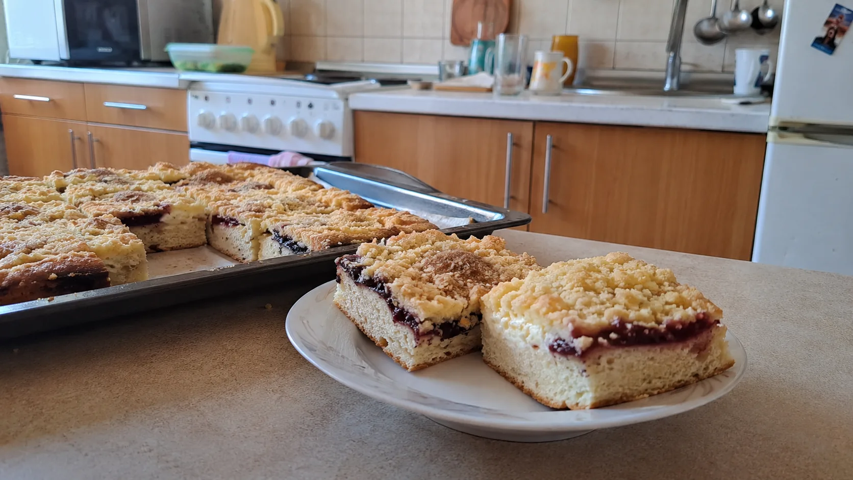 Moravské koláče na plechu
