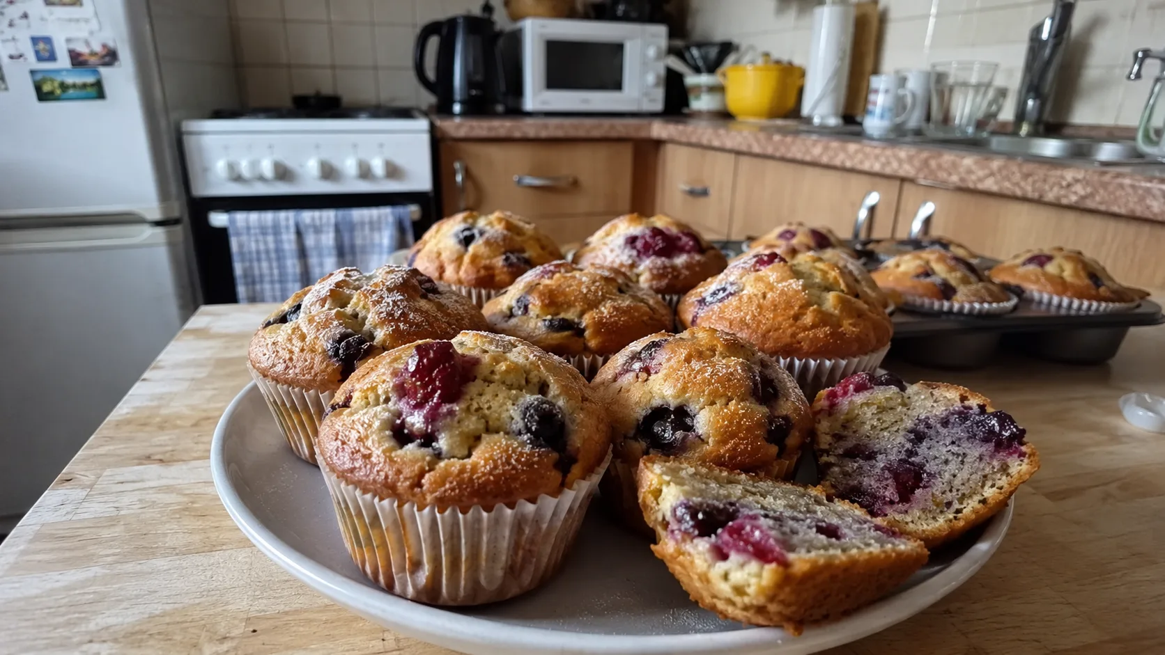 Muffinky s ovocím