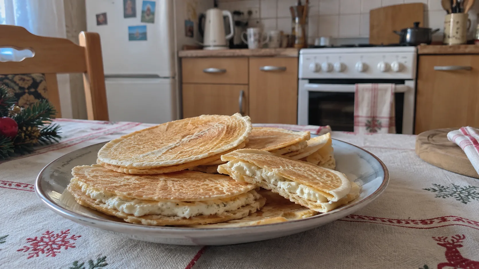Vianočné bryndzové oblátky