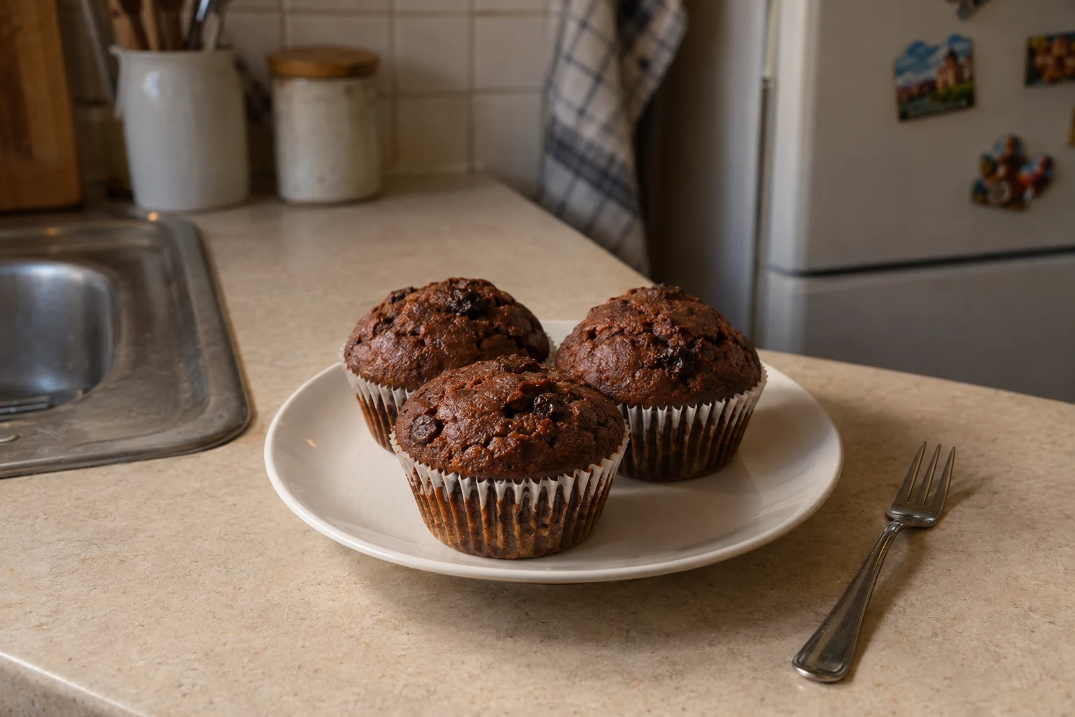 Muffiny s čokoládovým pudingom